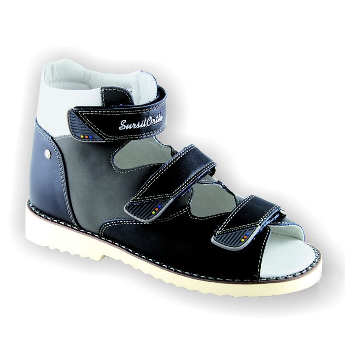 Сандали ортопедические Сурсил-Орто для мальчиков 15-256М черный/серый/белый