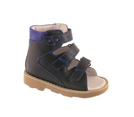 Сандали ОРТЕК c высоким берцем арт.60331C черный/василек 