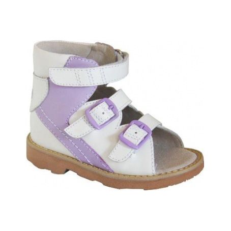 Сандали Ортек c высоким берцем для девочек 60331SR белый/св.сиреневый