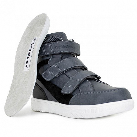 Ботинки ортопедические Ортобум утепленнные для мальчиков 81054-02 дымчатые. Изображение 3 из 6