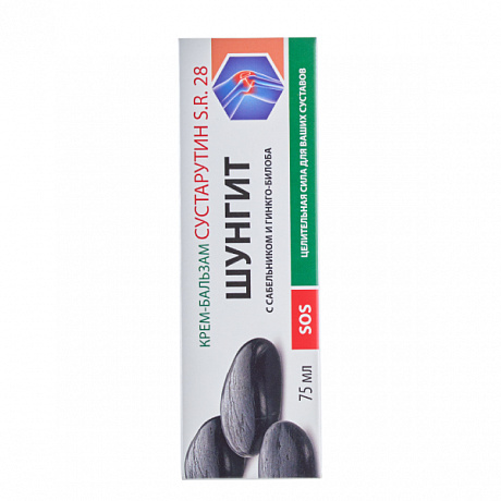 Природная Аптека Крем-бальзам Сустарутин S.R.28 Шунгит с сабельником и гинкго билоба 75мл. Изображение 2 из 2