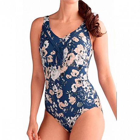 Купальник Amoena Venice HB 71241 серо-голубой/розовый. Изображение 2 из 2